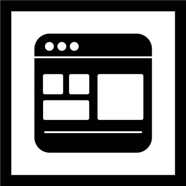 Modern düz tasarım pencere simgesinin vektör çizimi