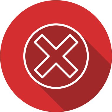 Kırmızı işaret simgesinin vektör illüstrasyonu