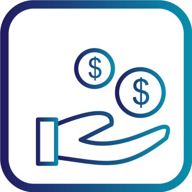 Dolar simgesi, vektör iilüstrasyonu