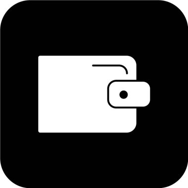 Cüzdan simgesi, vektör illüstrasyonu