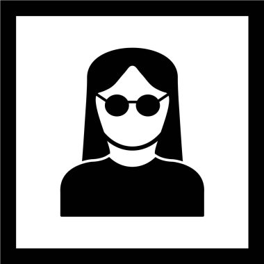 kadın kullanıcı simgesi, avatar vektör illüstrasyonu