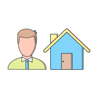 Emlak simgesi vektör illüstrasyonu 