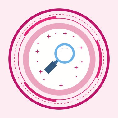 Büyütme Cam Simgesi Moda Biçimli İzole Arka Gruplandırma