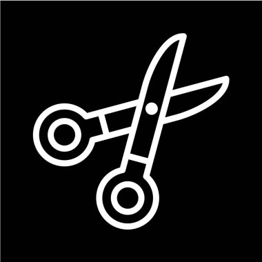 makas simgesi vektör illüstrasyonu