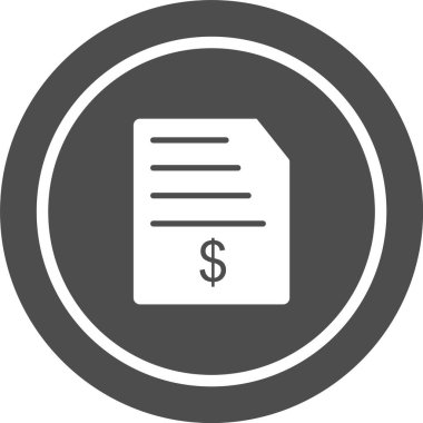 Moda Biçimli Fatura Simgesi İzole Arkaplan