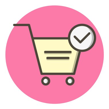 Alışveriş arabası vektör simgesi