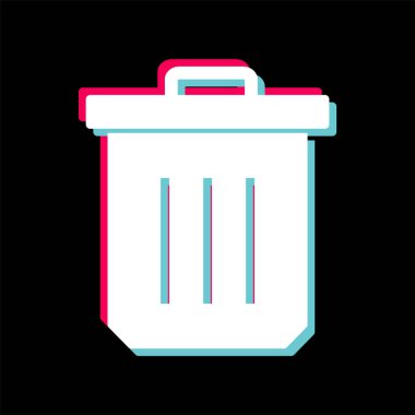 Çöp Simgesi Moda Biçiminde İzole Arkaplan  