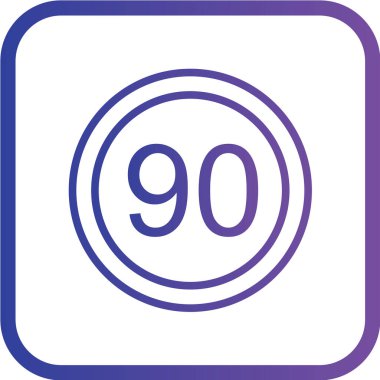 Bir numaralı mavi yuvarlak düğmenin vektör illüstrasyonu