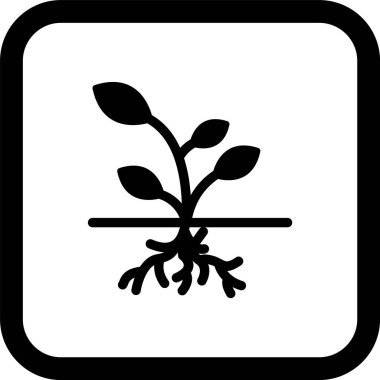 Moda Biçimli Kök Simgesi İzole Arkaplan