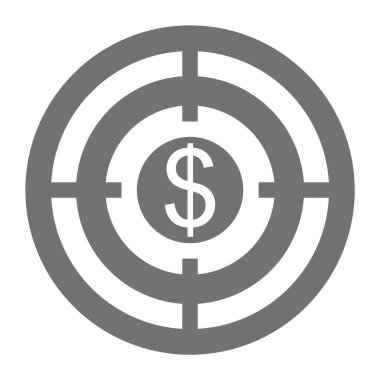 Moda Biçiminde Hedef Simgesi İzole Arkaplan 