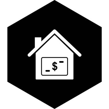 Moda Biçimli Ev Fiyat Simgesi Ayrı Arkaplan