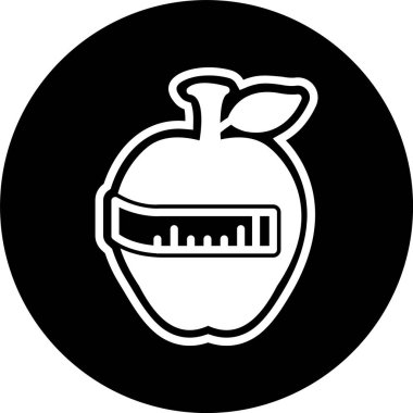 Moda Biçimli Diyet Simgesi İzole Arkaplan