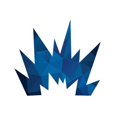 Basit simge, mavi alevin vektör çizimi 