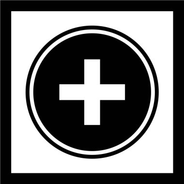 Vektör illüstrasyonu, sağlık ve tıp konsepti, hastane çapraz