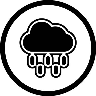 bulut simgesi, vektör illüstrasyonu