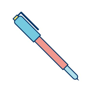 Beyaz arkaplanda mavi bir diş fırçasının vektör çizimi