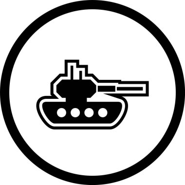 Tank Simgesi Moda Biçiminde İzole Arkaplan