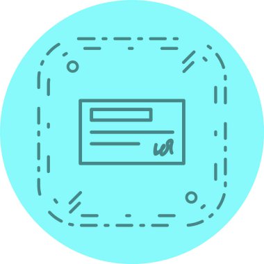 Moda Biçimli İzole Arkaplanda Çek Simgesi