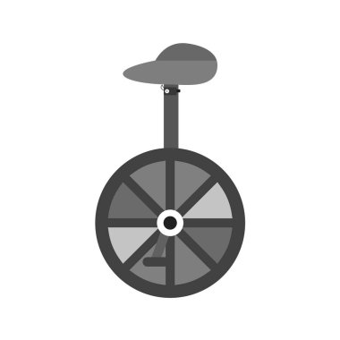 Beyaz arkaplanda izole edilmiş basit bir bisiklet simgesi. ulaşım sembolü