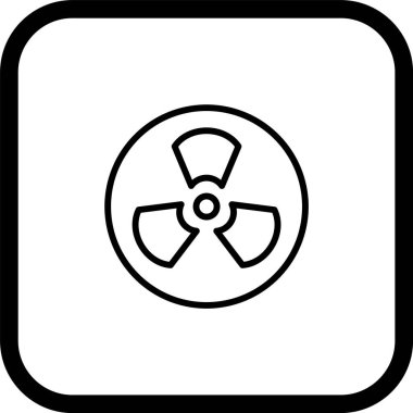 Moda Biçimli Radyasyon Simgesi İzole Arkaplan