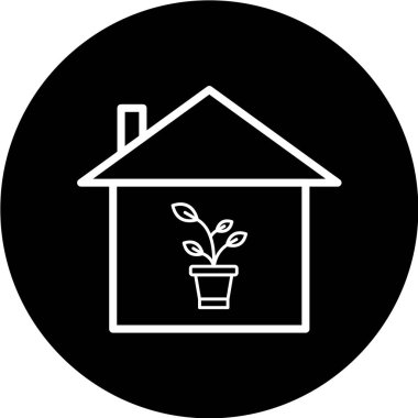 eco house web simgesi vektör illüstrasyonu 