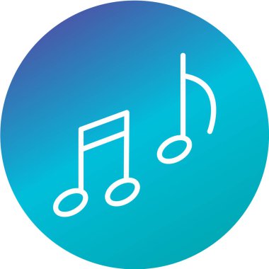 Müzik notası simgesi. vektör illüstrasyonu