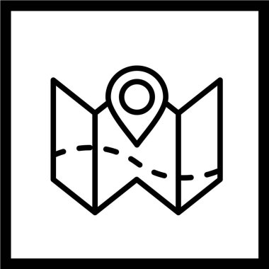 Harita işaretleyici simgesi, vektör illüstrasyonu