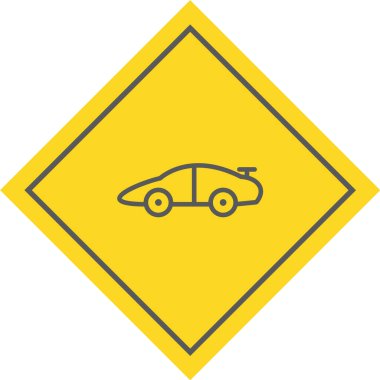 Trafik işareti simgesi. vektör illüstrasyonu 