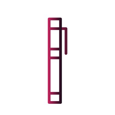 Tek izole edilmiş çizgi simgesinin vektör çizimi