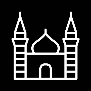 Cami simgesi. vektör illüstrasyonu