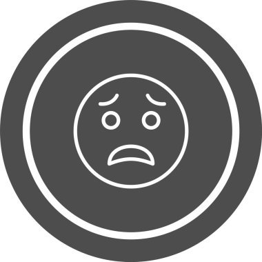 Korkak Emoji Simgesi Moda Tarzı İzole Arkaplan