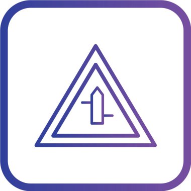 Yol simgesi, vektör illüstrasyonu