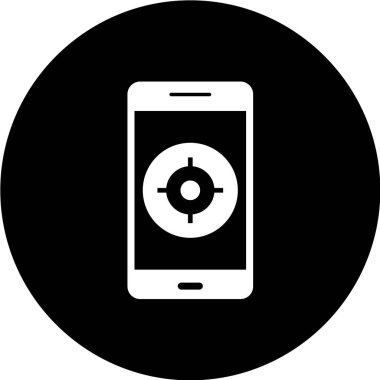 vektör siyah ve beyaz cep telefonu simgesi