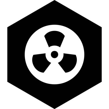 Moda Biçimli Radyasyon Simgesi İzole Arkaplan