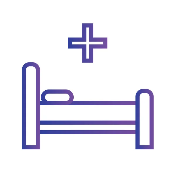 Krankenhausbett Symbol Vektor Illustration — Stockvektor