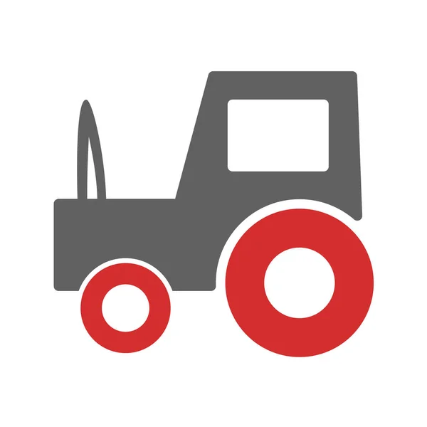 Ilustrasi Vektor Ikon Traktor - Stok Vektor