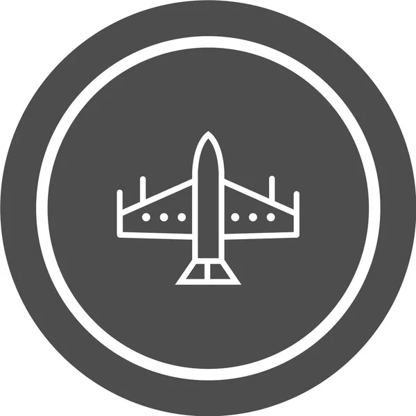 Icono Vectorial Del Avión Firma Aviones Símbolo Viaje — Vector de stock