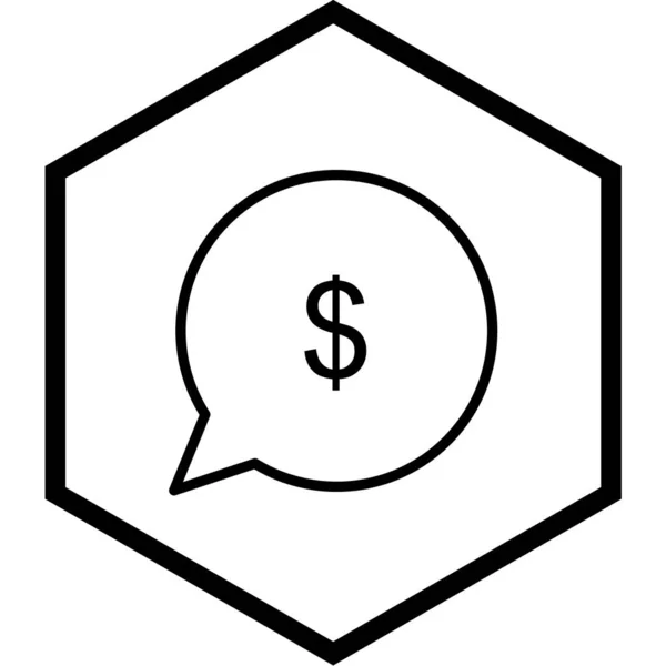 dollar sign line vector icon