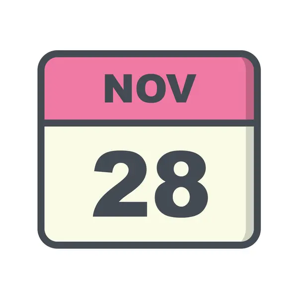 Kalendář Datem Listopad — Stockový vektor