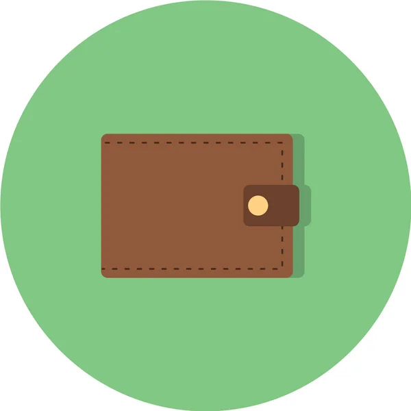 Portemonnee Met Dollarbiljet Vector Pictogram — Stockvector