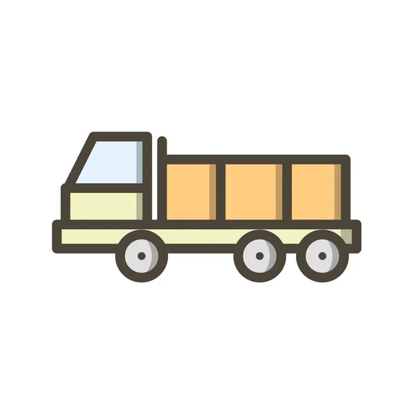 Vectorillustratie Eenvoudig Icoon Van Vrachtwagen Auto — Stockvector