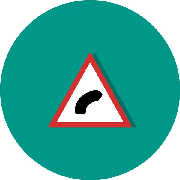Ikona Znaku Ostrzegawczego Ilustracja Wektora — Wektor stockowy