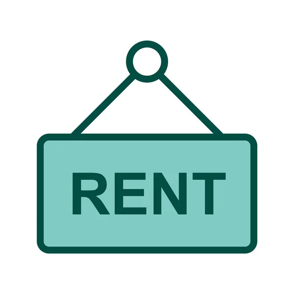 Rent Icon Trendy Stijl Geïsoleerde Achtergrond — Stockvector