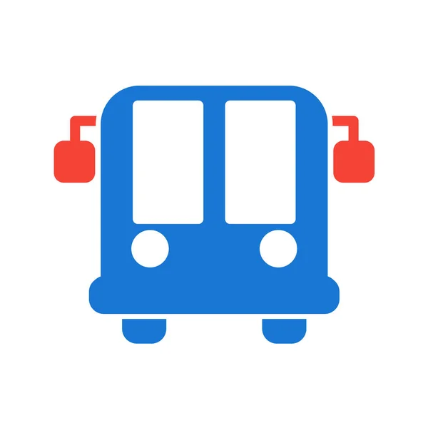 Bussymbol Flache Bauweise Folge — Stockvektor