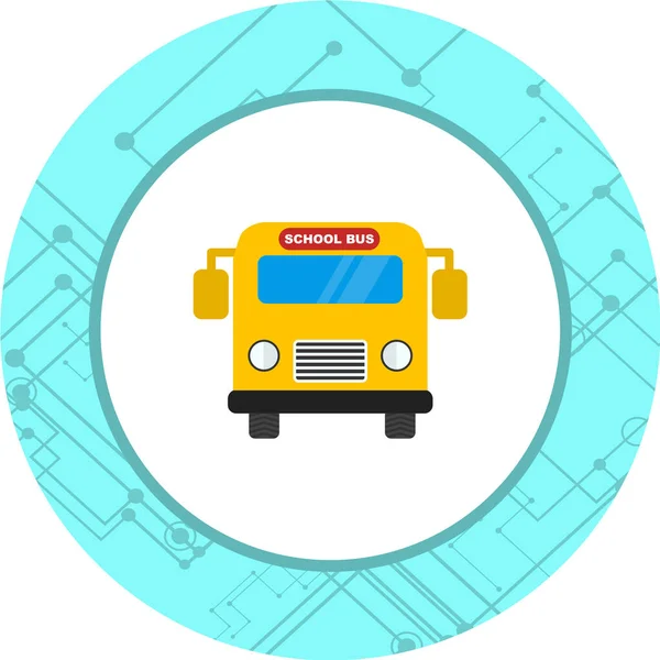 Icono Del Autobús Escolar Vector Ilustración — Vector de stock