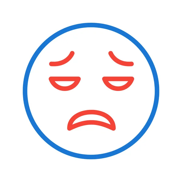 Zklamaný Emoji Ikona Módním Stylu Izolované Pozadí — Stockový vektor