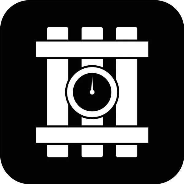 Tempo Ícone Relógio Ilustração Vetorial — Vetor de Stock