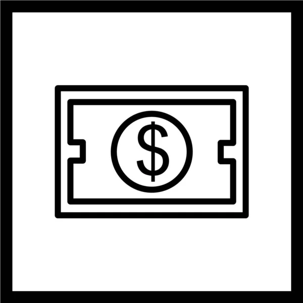 Icono Del Dinero Financiero Ilustración Vectorial — Archivo Imágenes Vectoriales