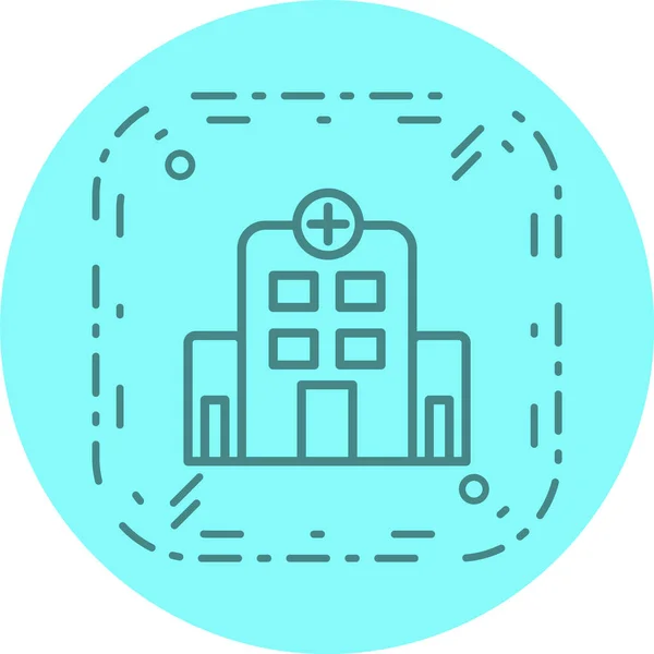 Icono Del Hospital Estilo Moda Aislado Fondo — Vector de stock