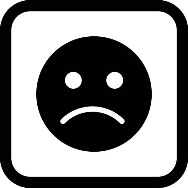 Sad Emoticon Icon Trendy Style Isolated Background — Stock Vector